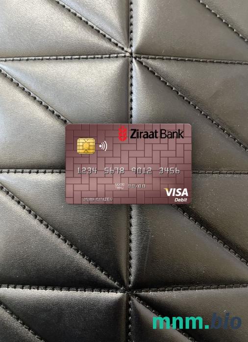 Uzbekistan Ziraat bank visa obciążyć card wygląd fotograficzny skan PSD + zdjęcie